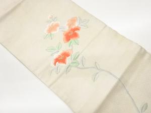 花葉模様刺繍名古屋帯